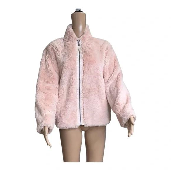 Patagonia Women’s Furry Fleece Jacket XXL (Jr) Pink Blush Full Zip - Picture 1 of 7
